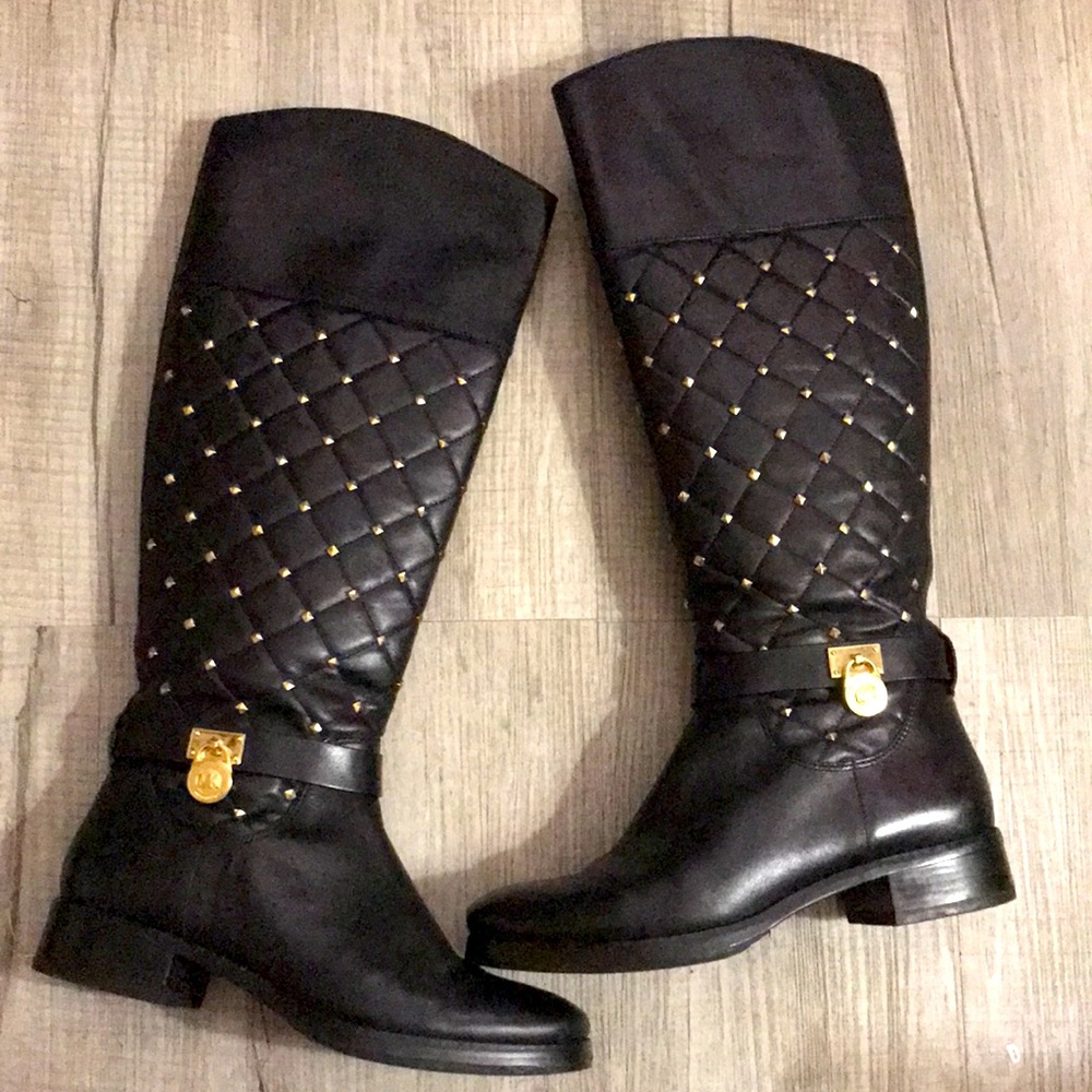 Michael Kors Black Leather Boots - Picture 3 of 12